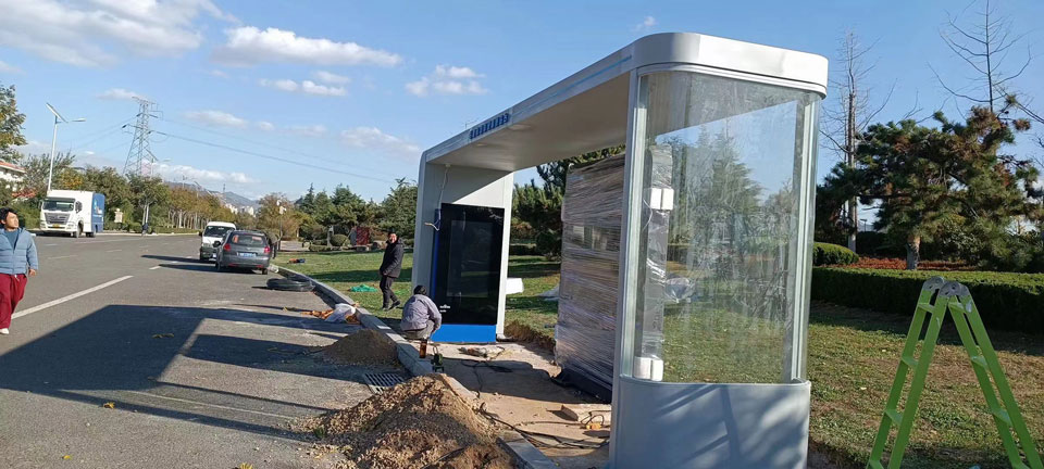 青島候車亭安裝圖 青島候車亭安裝圖