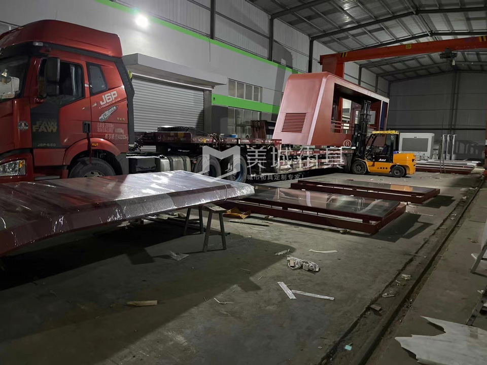 2022.10.6美城街具供應(yīng)忻州第二車、第三車候車亭發(fā)貨記錄